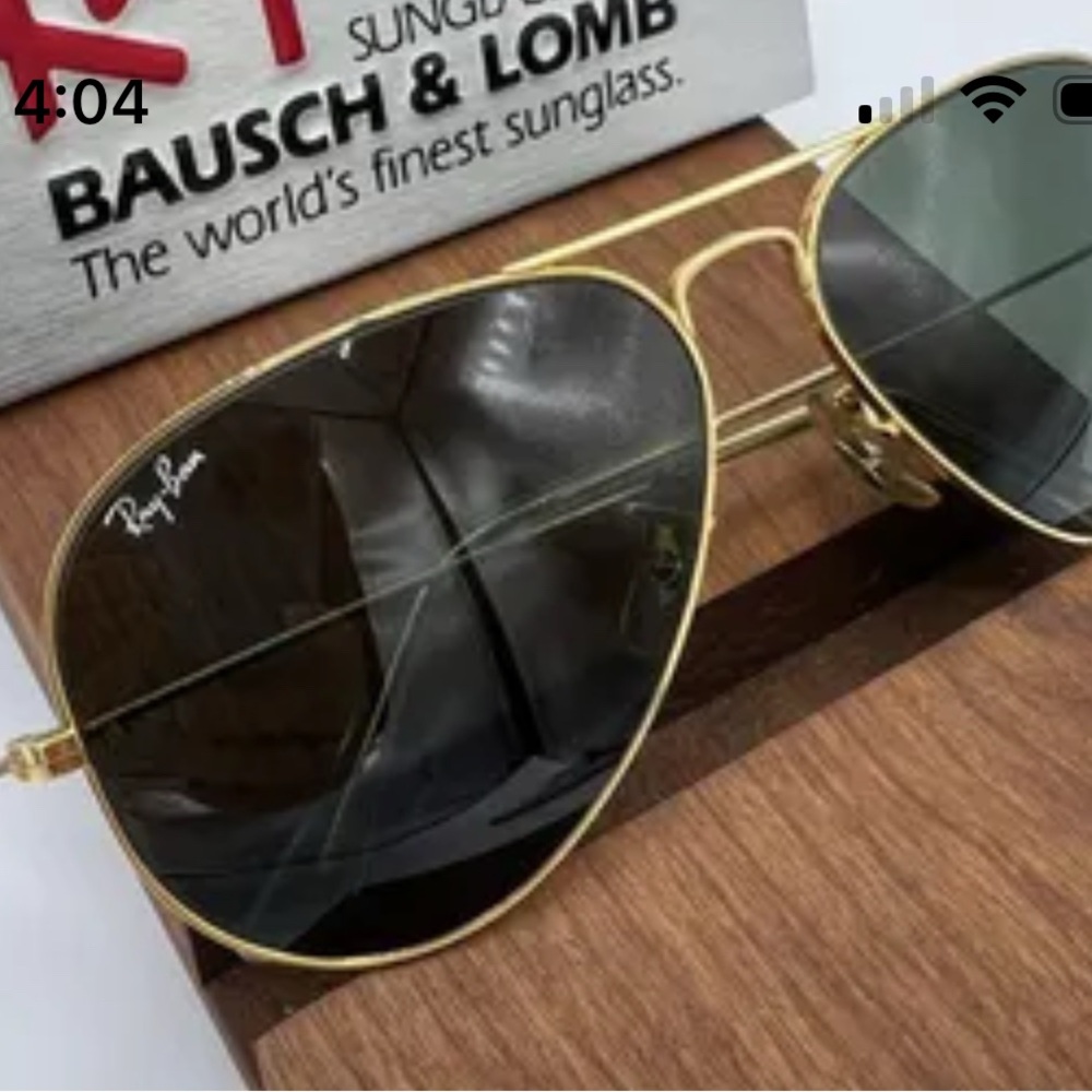 Ray-Ban Gold Frame Aviator Sunglasses Large Frames Vintage - Picture 4 of 14